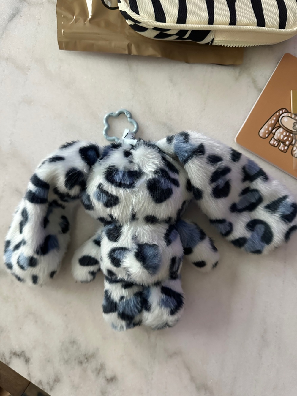 CJ HENDRY JUJU- PAMMY Plush Leopard Print Bunny Toy - Gray & Black - Picture 2 of 4